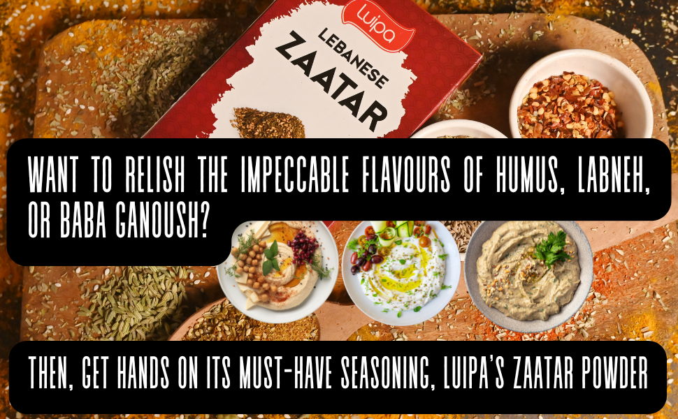 Luipa Lebanese Za'atar Powder Traditional Middle Eastern Spice Blend, Za'atar Powder, Zaatar Seasoning,Mediterranean Zaatar Spice Mix Powder 50g
