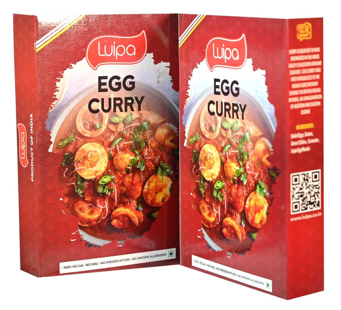 Luipa Egg Curry Masala, 100% Vegan, No MSG, No Preservatives, No Known Allergens 50g
