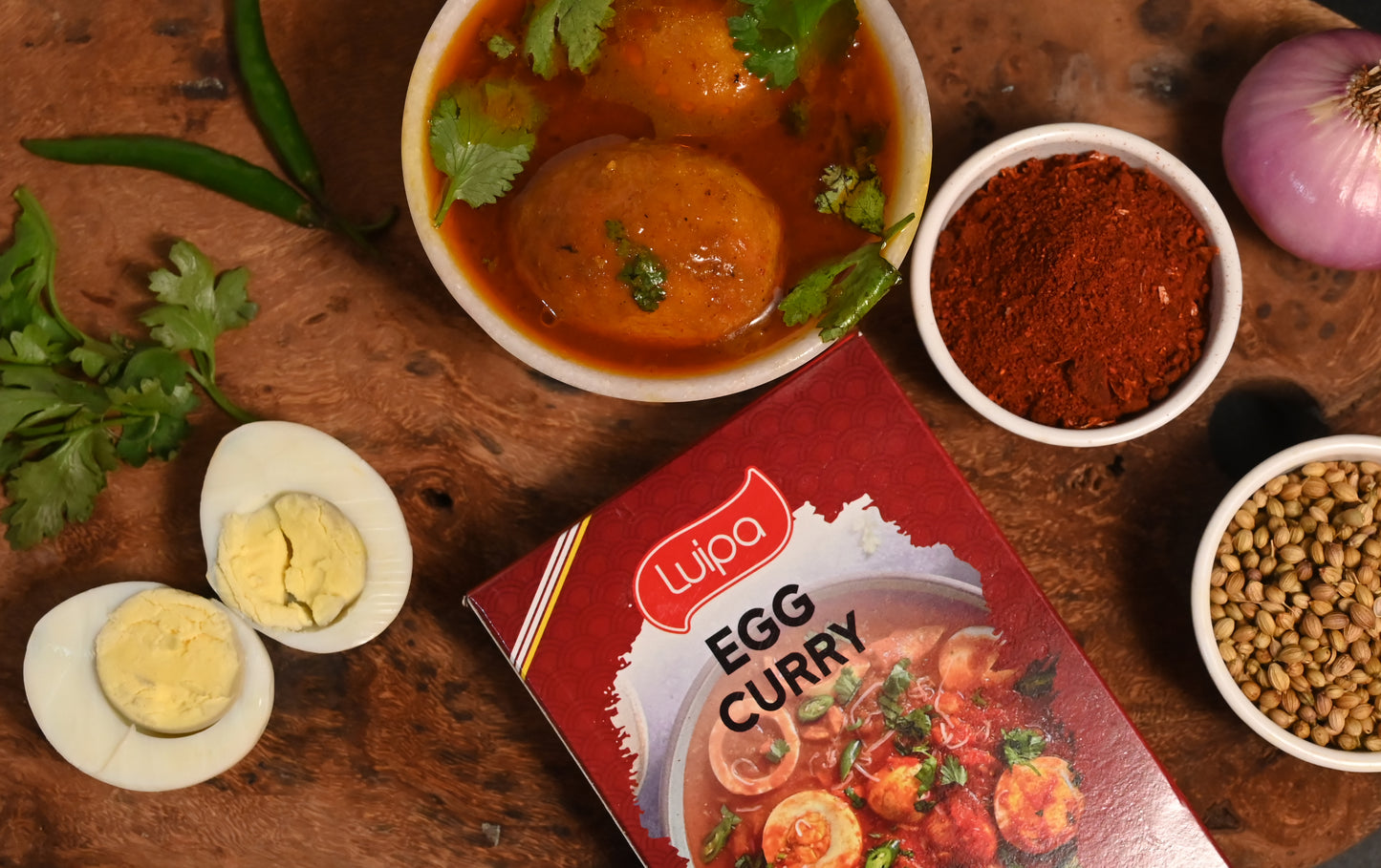 Luipa Egg Curry Masala, 100% Vegan, No MSG, No Preservatives, No Known Allergens 50g
