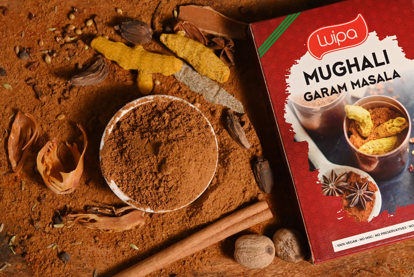 Luipa Mughlai Garam Masala, 100% Vegan, No MSG, No Preservatives, No Known Allergens 50g