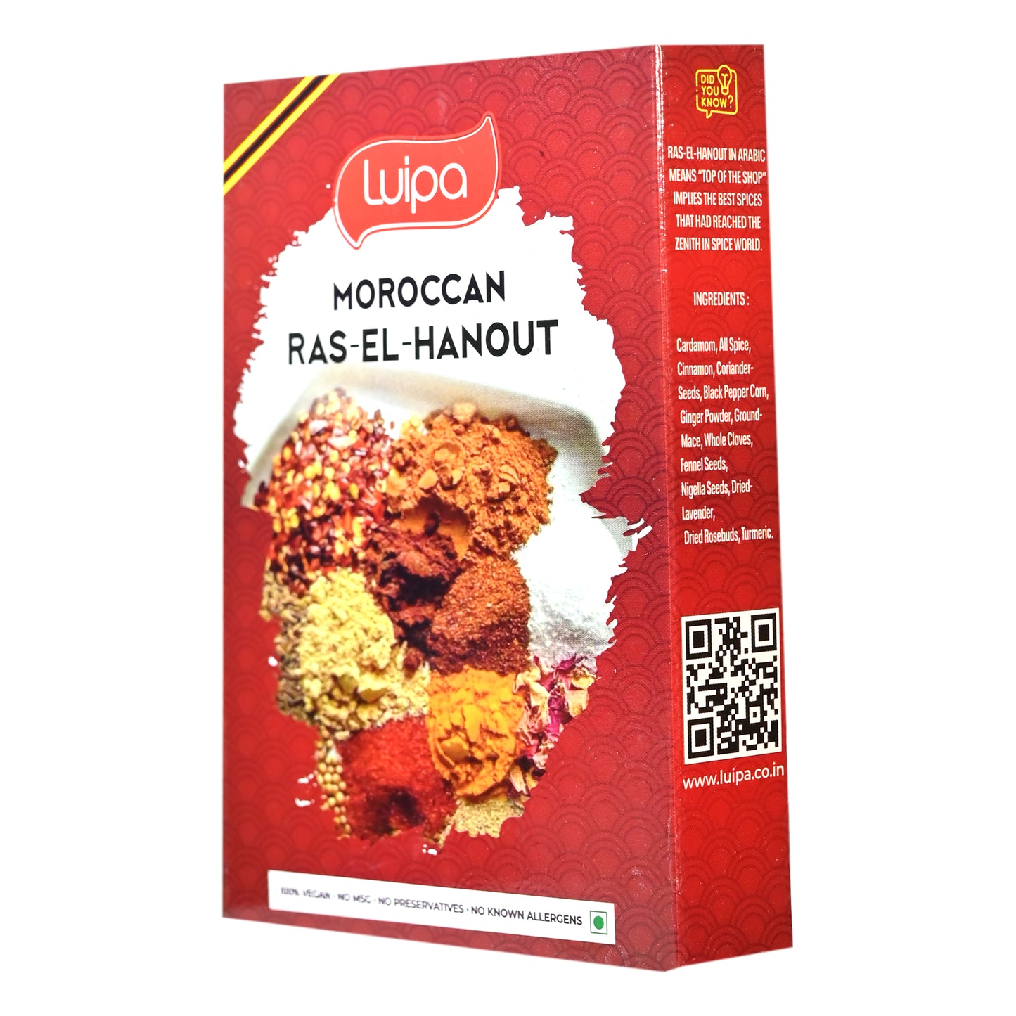 Luipa Ras El Hanout Mix Exotic Seasoning,North African RAS-EL-HANOUT Powder,Moroccan Seasoning Powder Perfect For Savory Rubs for Grilling Meat, Chicken 50g