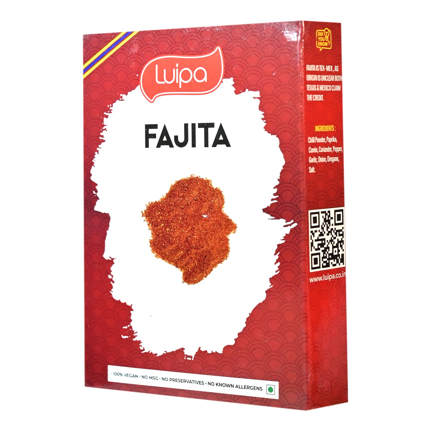 Luipa Original Fajita Seasoning Mix, Fajita Spice Mix For Veggies, Chicken, Beef, Fries, Authentic Mexican Spice Powder 50g