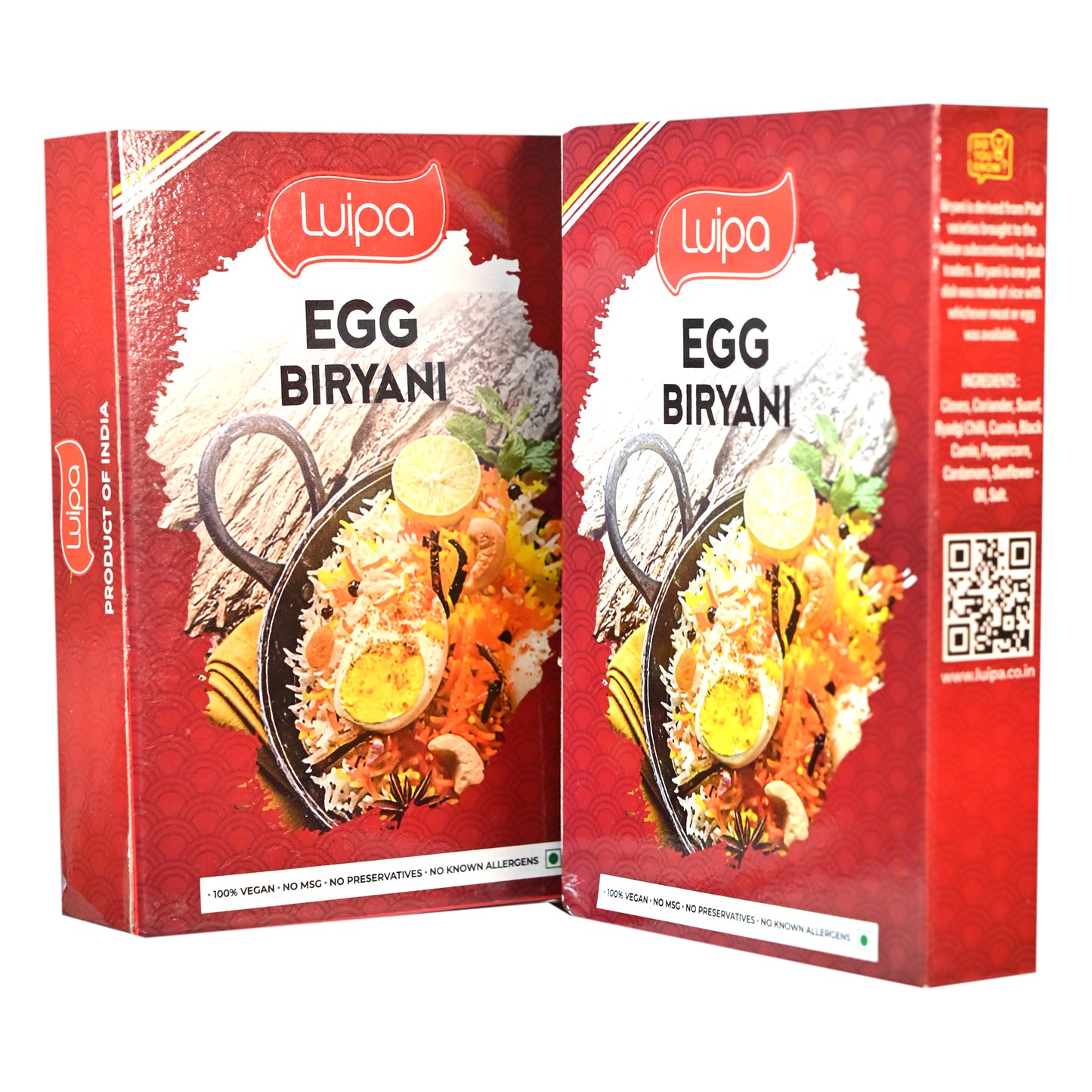 Luipa Egg Biriyani Masala, 100% Vegan, No MSG, No Preservatives, No Known Allergens 50g
