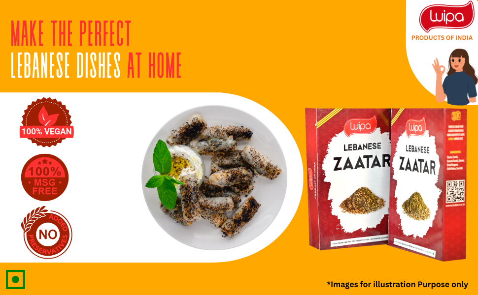 Luipa Lebanese Za'atar Powder Traditional Middle Eastern Spice Blend, Za'atar Powder, Zaatar Seasoning,Mediterranean Zaatar Spice Mix Powder 50g