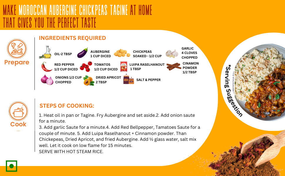 Luipa Ras El Hanout Mix Exotic Seasoning,North African RAS-EL-HANOUT Powder,Moroccan Seasoning Powder Perfect For Savory Rubs for Grilling Meat, Chicken 50g