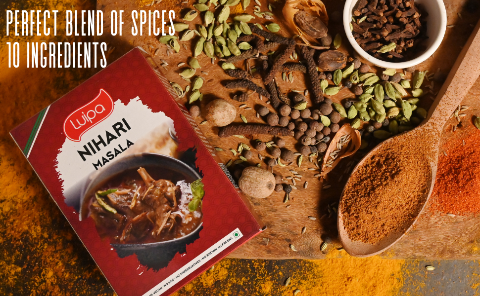 Luipa Nihari Masala, 100% Vegan, No MSG, No Preservatives, No Known Allergens 50g