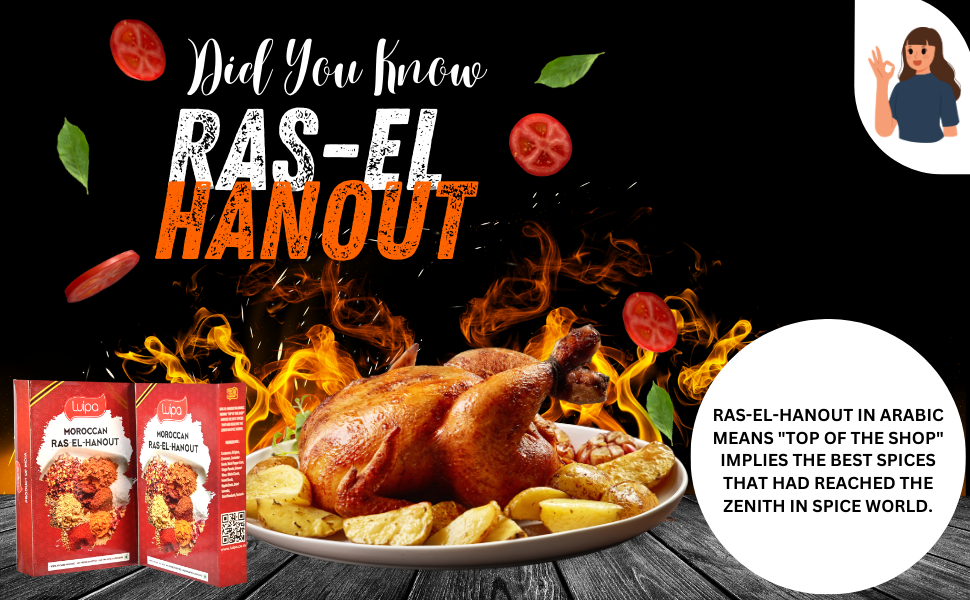 Luipa Ras El Hanout Mix Exotic Seasoning,North African RAS-EL-HANOUT Powder,Moroccan Seasoning Powder Perfect For Savory Rubs for Grilling Meat, Chicken 50g