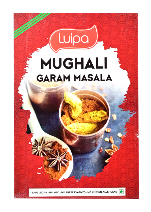 Luipa Mughlai Garam Masala, 100% Vegan, No MSG, No Preservatives, No Known Allergens 50g