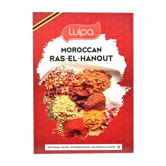 Luipa Ras El Hanout Mix Exotic Seasoning,North African RAS-EL-HANOUT Powder,Moroccan Seasoning Powder Perfect For Savory Rubs for Grilling Meat, Chicken 50g