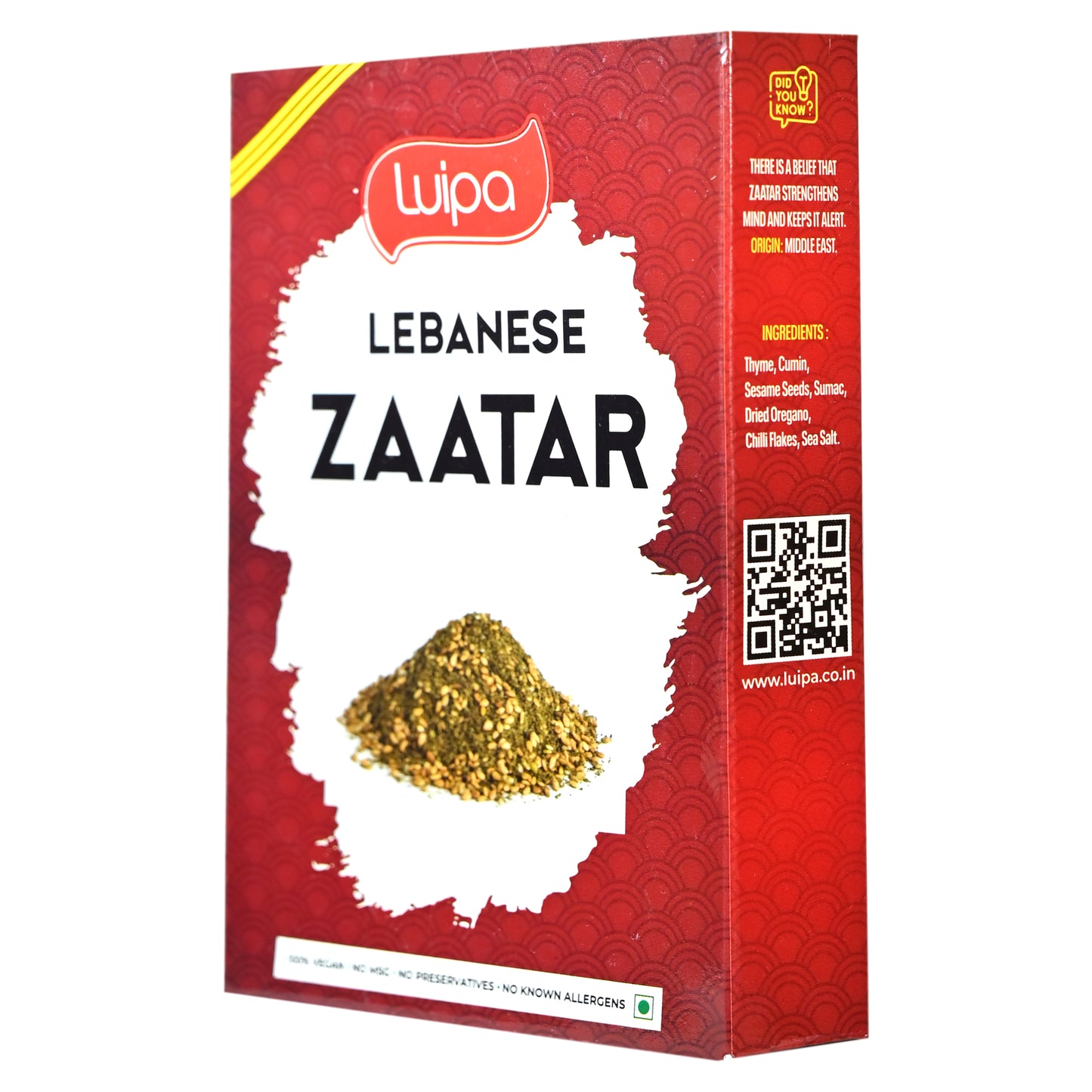 Luipa Lebanese Za'atar Powder Traditional Middle Eastern Spice Blend, Za'atar Powder, Zaatar Seasoning,Mediterranean Zaatar Spice Mix Powder 50g